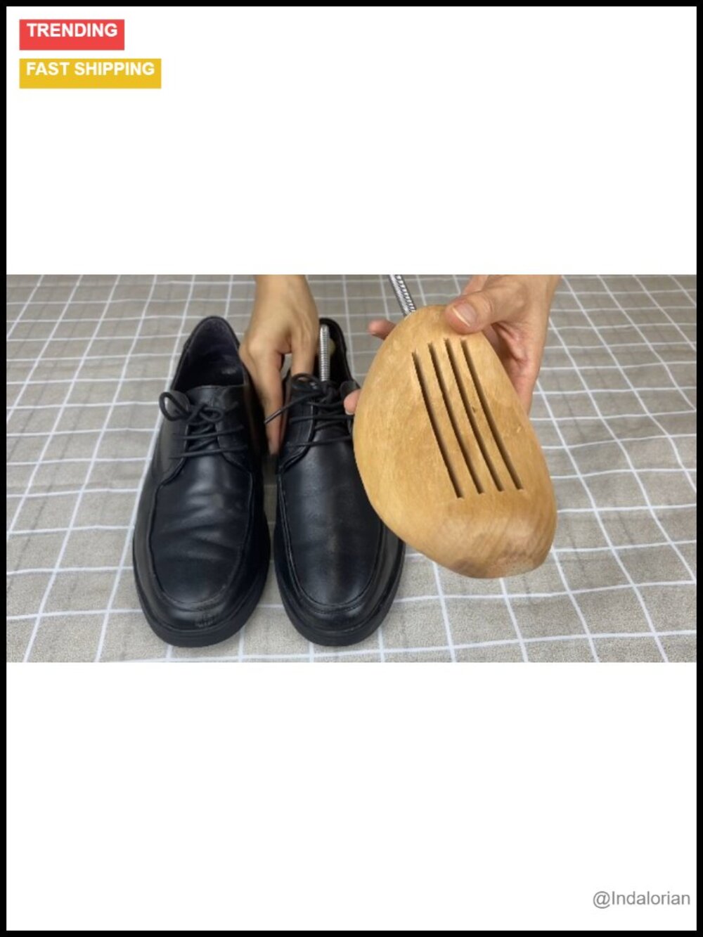 Premium Pine Wood Shoe Tree Stretcher Spring Coil Unisex Large - Picture 6 of 6